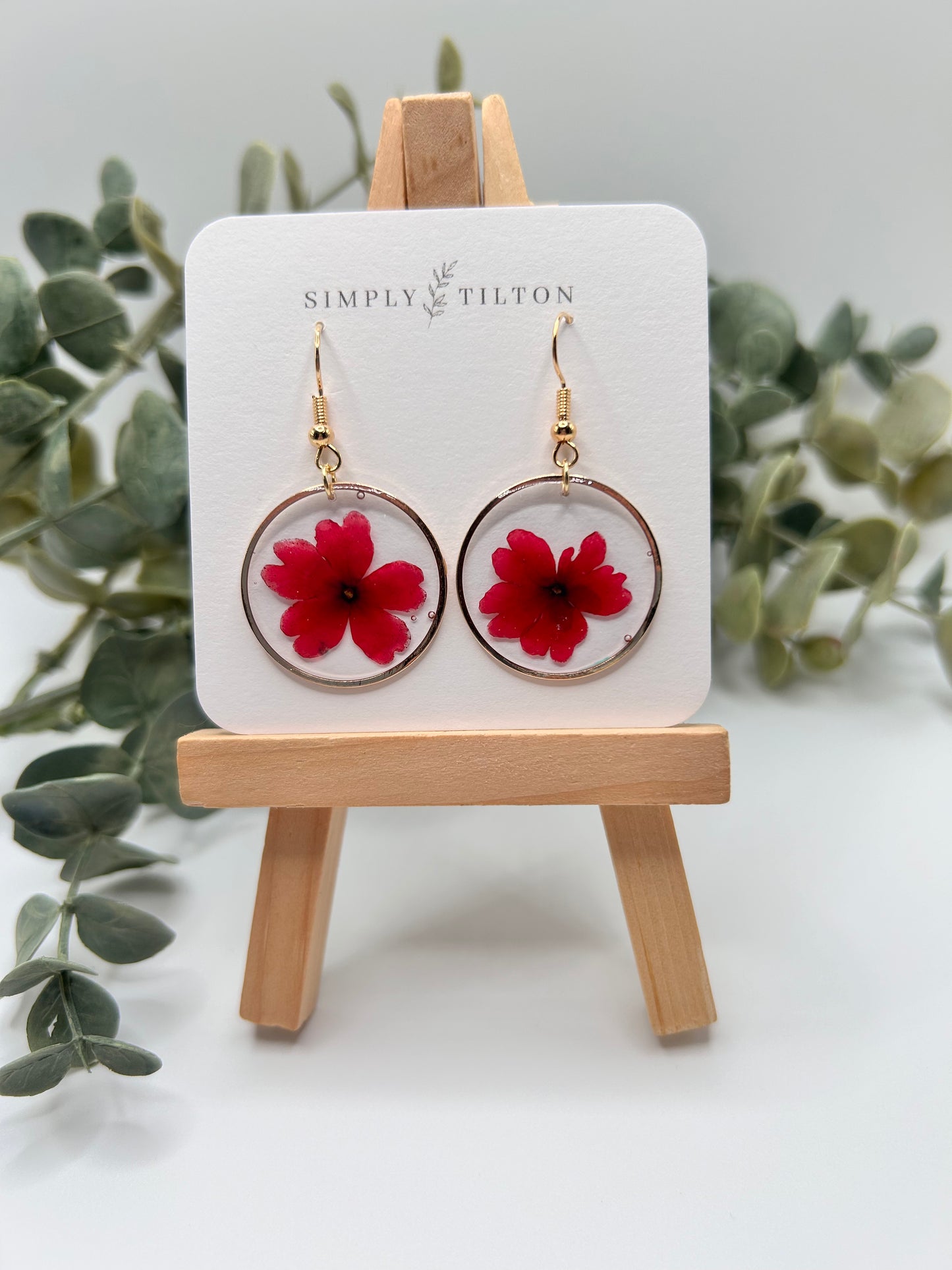 Deep Red Verbena (Gold)
