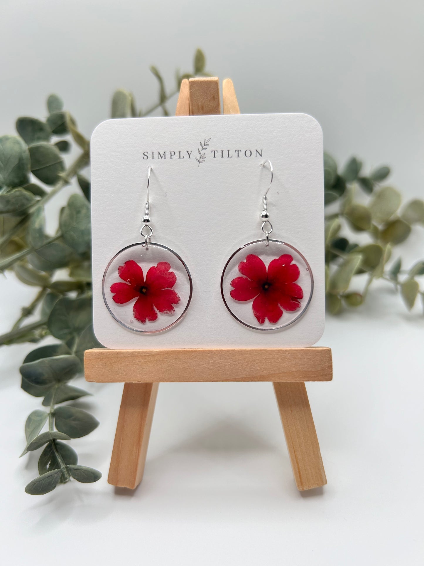Deep Red Verbena (Silver)